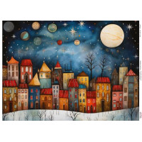 Декупажная карта Уютные домики-8, №0925, 29,7x42см