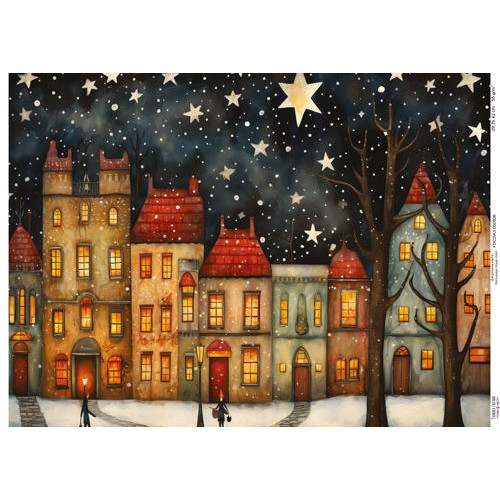 Декупажная карта Уютные домики-9, №0926, 29,7x42см