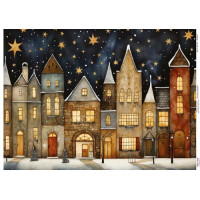 Декупажная карта Уютные домики-14, №0931, 29,7x42см