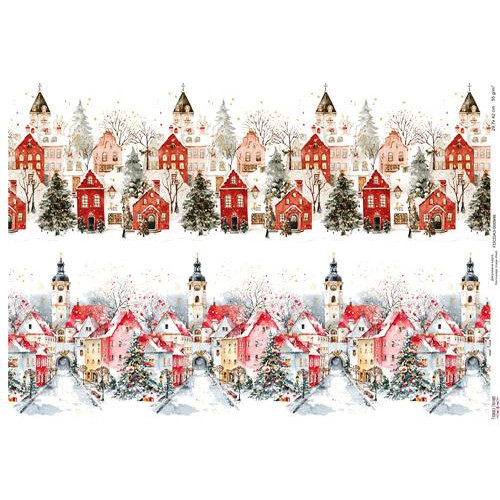 Декупажная карта Дома (бордюр), №0946, 29,7x42см