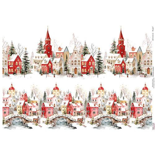 Декупажная карта Дома (бордюр)-1, №0947, 29,7x42см