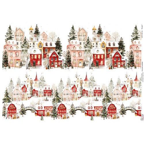 Декупажная карта Дома (бордюр)-2, №0948, 29,7x42см