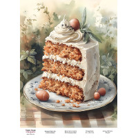 Декупажная карта Праздничный кекс №000893, 21см x 29,7см
