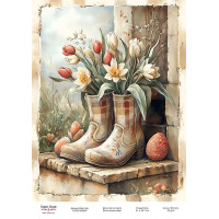 Декупажна картка Весняні квіти-06 №000897, 21×29,7 см  