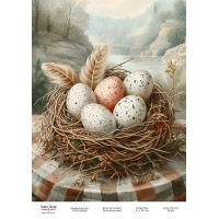 Декупажна картка Пасхальні яйця-02 №000898, 21 см × 29,7 см  