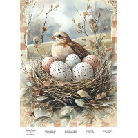 Декупажна картка Пасхальні яйця-03 №000899, 21 см × 29,7 см  