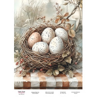 Декупажна картка Пасхальні яйця-05 №000901, 21 см × 29,7 см  