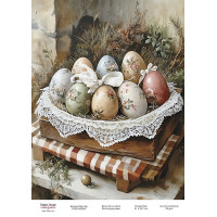 Декупажная карта Пасхальные яйца-06 №000907, 21см x 29,7см