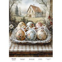 Декупажная карта Пасхальные яйца-08 №000911, 21см x 29,7см