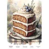 Декупажная карта Праздничный кекс-02 №000915, 21см x 29,7см