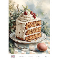 Декупажная карта Праздничный кекс-03 №000916, 21см x 29,7см
