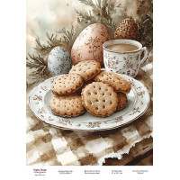 Декупажная карта Печенье №000917, 21см x 29,7см