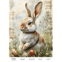 Декупажная карта Пасхальный кролик-06 №000927, 21см x 29,7см