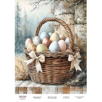 Декупажна картка Пасхальні яйця-10 №000933, 21 см × 29,7 см  