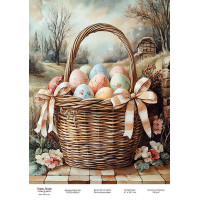 Декупажная карта Пасхальные яйца-12 №000935, 21см x 29,7см