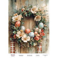Декупажная карта Пасхальный венок-07 №000946, 21см x 29,7см