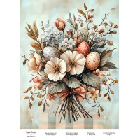 Декупажна картка Весняні квіти-07 №000951, 21×29,7 см  