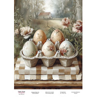 Декупажная карта Пасхальные яйца-10 №000954, 21см x 29,7см