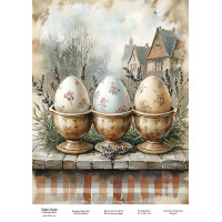 Декупажная карта Пасхальные яйца-11 №000955, 21см x 29,7см