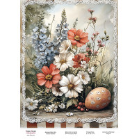 Декупажна картка Весняні квіти-08 №000956, 21×29,7 см  