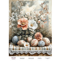 Декупажна картка Весняні квіти-11 №000960, 21×29,7 см  