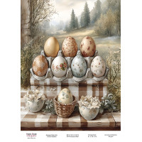Декупажная карта Пасхальные яйца-12 №000962, 21см x 29,7см