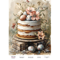 Декупажна картка Святковий кекс-06 №000971, 21 см × 29,7 см  