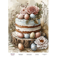 Декупажна картка Святковий кекс-07 №000972, 21 см × 29,7 см  