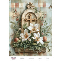 Декупажна картка Весняні квіти-18 №000985, 21×29,7 см  