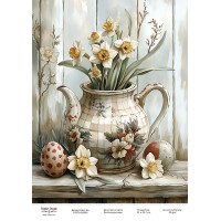 Декупажна картка Весняні квіти-21 №000995, 21×29,7 см