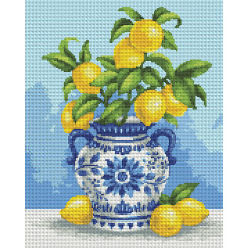 Алмазная мозаика SANTI Лимонный букет 40х50 см на подрамнике