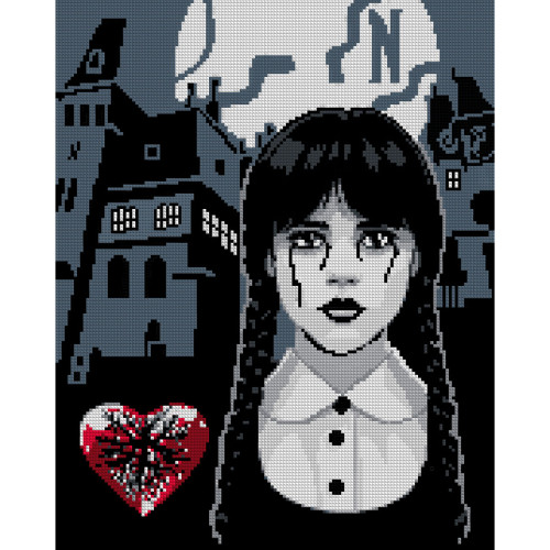 Алмазная мозаика SANTI Уэнсдэй Секреты Невермора 40х50 см на подрамнике