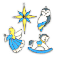 Набір для вітражного розпису по номерам Арт Вітраж Різдвяна Зірка  