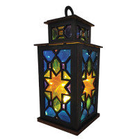 Набір для вітражного розпису по номерам Арт Вітраж Ліхтарик Золота зірка  