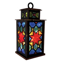 Набор для витражной росписи по номерам Арт Витраж Фонарь Алая звезда