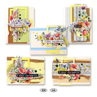 Набор для создания 5 открыток Цветочная гармония 12x15см