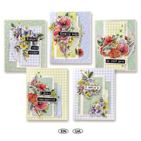 Набір для створення 5 листівок Квітковий настрій 12×15 см  