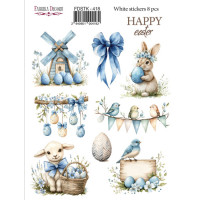 Набор наклеек (стикеров) 8 шт, Happy Easter!, №418