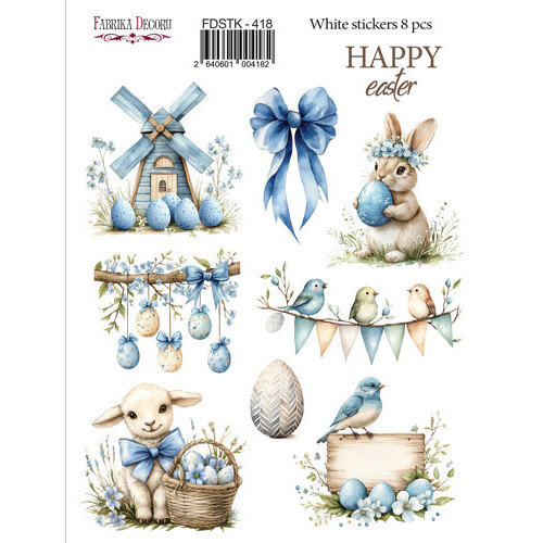 Набір наклейок (стікерів) 8 шт, Happy Easter!, №418  