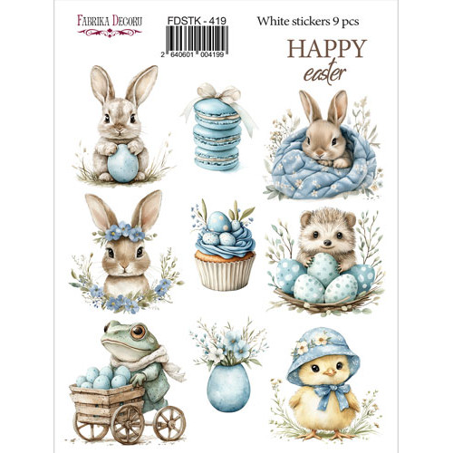 Набір наклейок (стікерів) 9 шт, Happy Easter!, №419  
