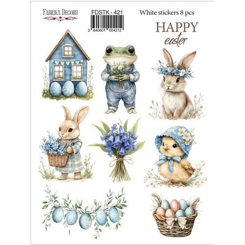 Набір наклейок (стікерів) 8 шт, Happy Easter!, №421  
