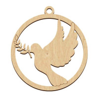 Заготовка для декорування Ялинкова іграшка Голуб миру №546  