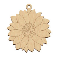 Заготовка для декорування Ялинкова іграшка Соняшник №545  
