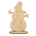Деревянная заготовка для декорирования Снеговик №556 на подставке