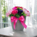 Цветочная композиция Розовое вдохновение, 250 x 250 x 260 мм