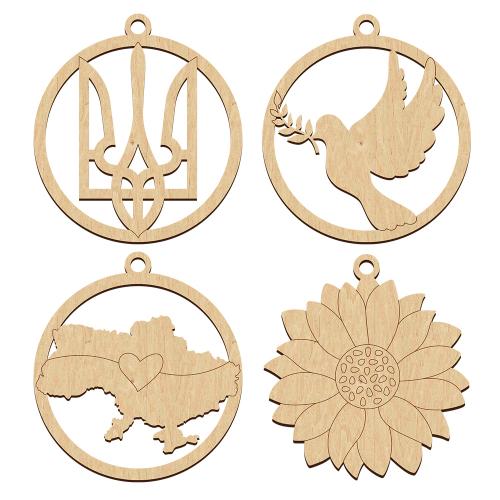 Набор фигурок для декорирования Патриотическая тематика №549, 4 шт