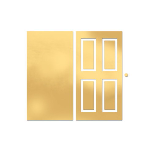Набор чипбордов Двери филенка, 10х15 см, №830, Золото