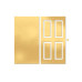 Набор чипбордов Двери филенка, 10х15 см, №830, Золото
