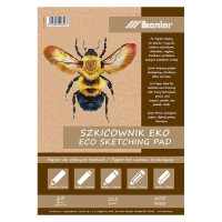Альбом для рисования на спирали с серой бумагой LENIAR EKO A4 225 г/м2