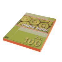 Кольоровий папір Помаранчевий А4, 80 г/м², 100 аркушів Kreska  